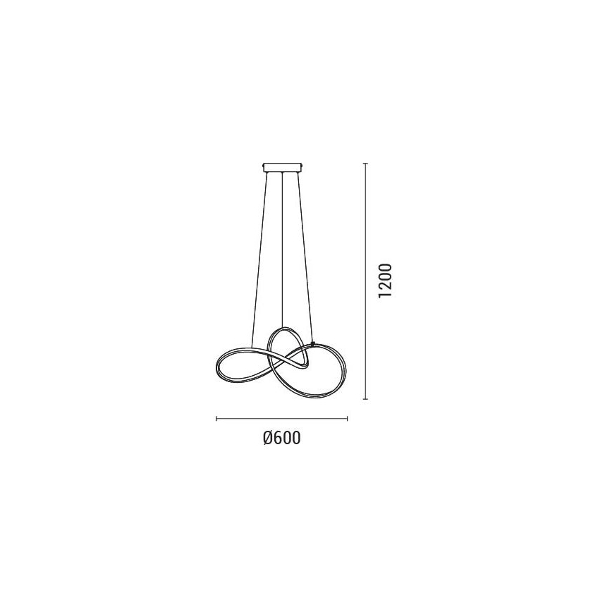 LED Lustr na lanku SATURN LED/30W/230V 3000K