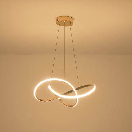 LED Lustr na lanku SATURN LED/30W/230V 3000K