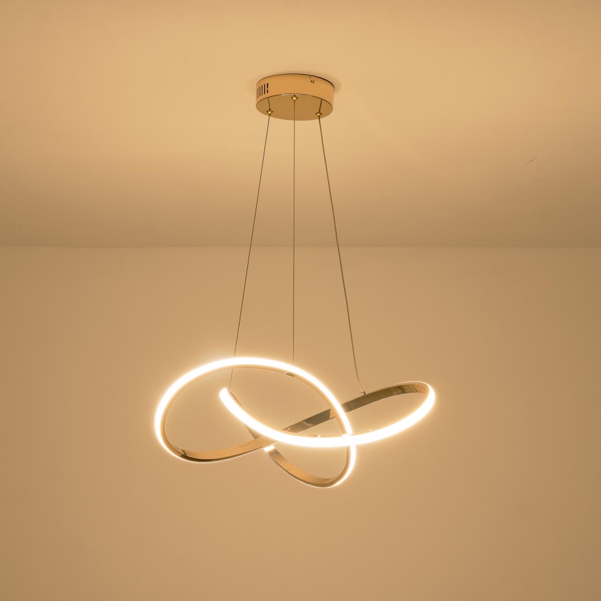 LED Lustr na lanku SATURN LED/30W/230V 3000K