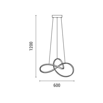 LED Lustr na lanku SATURN LED/30W/230V 3000K