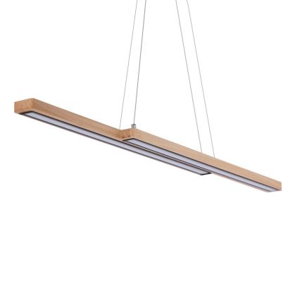 LED Lustr na lanku SENTO LED/19W/230V dřevo