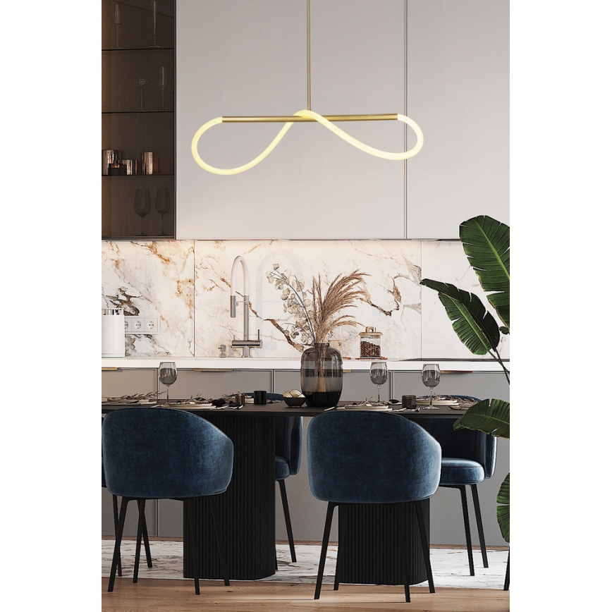 LED Lustr na lanku SUPREME LED/22W/230V 100 cm zlatá