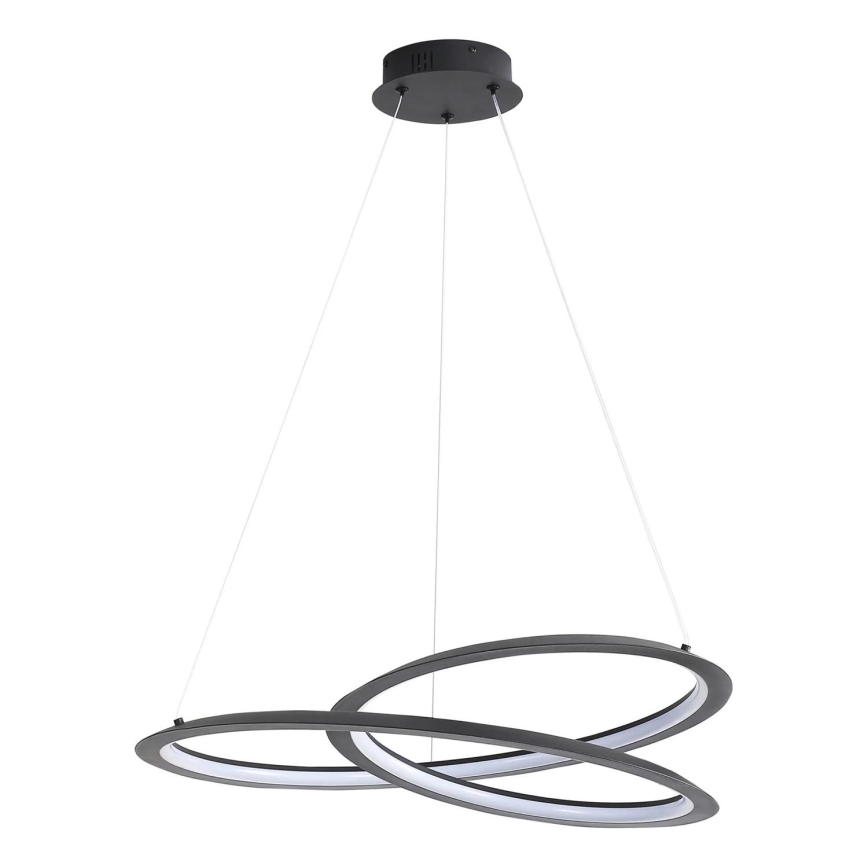 LED Lustr na lanku TANGO LED/44W/230V 4000K pr. 60 cm černá