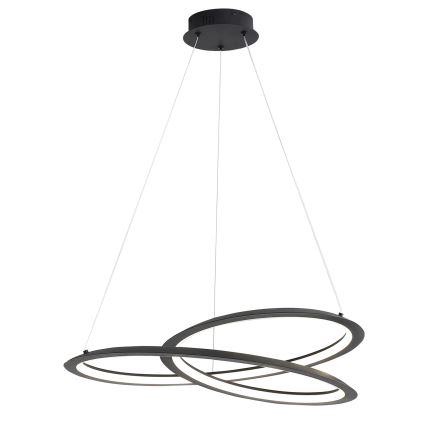 LED Lustr na lanku TANGO LED/44W/230V 4000K pr. 60 cm černá