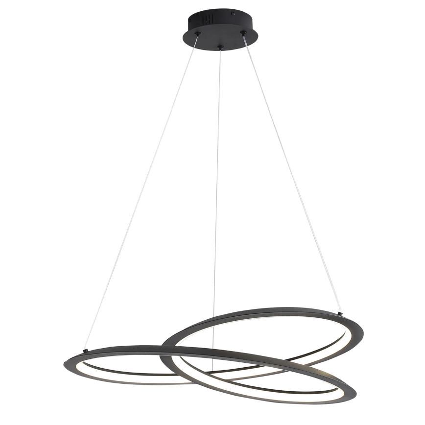 LED Lustr na lanku TANGO LED/44W/230V 4000K pr. 60 cm černá