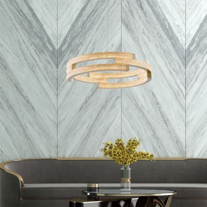 LED Lustr na lanku TARJA LED/36W/230V 3000/4000/6000K pr. 60 cm zlatá