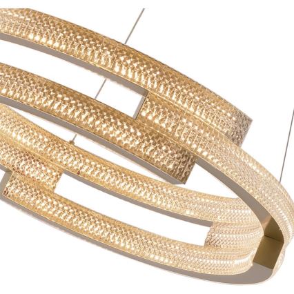 LED Lustr na lanku TARJA LED/36W/230V 3000/4000/6000K pr. 60 cm zlatá