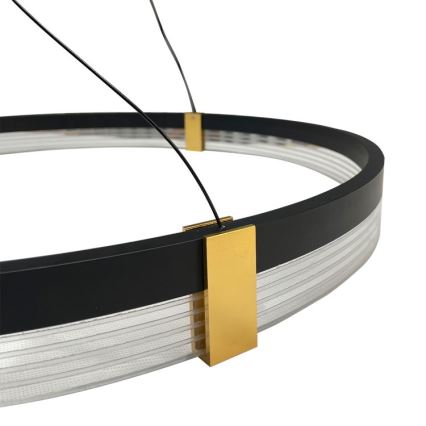 LED Lustr na lanku TRIANGLE LED/40W/230V 3000/4000/6000K pr. 60 cm černá