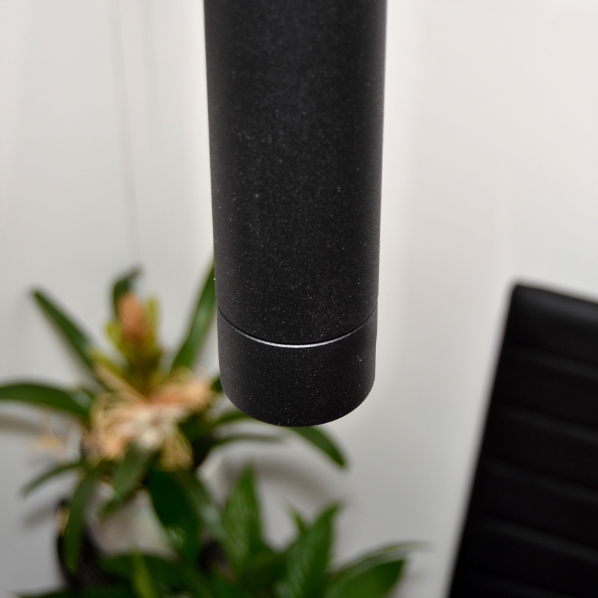 LED Lustr na lanku TUBA 3xGU10/4,8W/230V černá