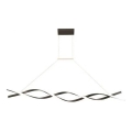 LED Lustr na lanku TWIST LED/37W/230V 4000K 120 cm černá
