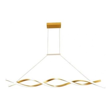 LED Lustr na lanku TWIST LED/37W/230V 4000K 120 cm zlatá