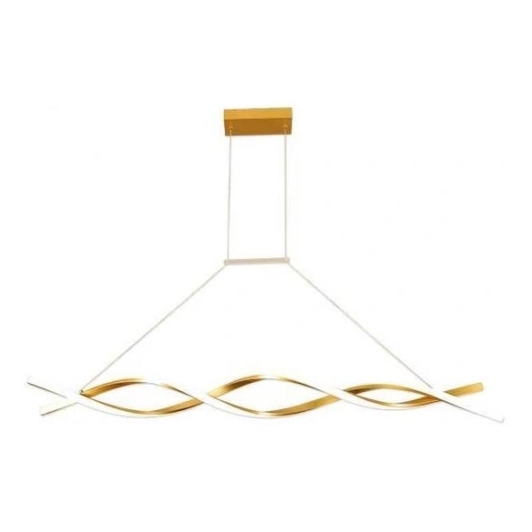 LED Lustr na lanku TWIST LED/37W/230V 4000K 120 cm zlatá