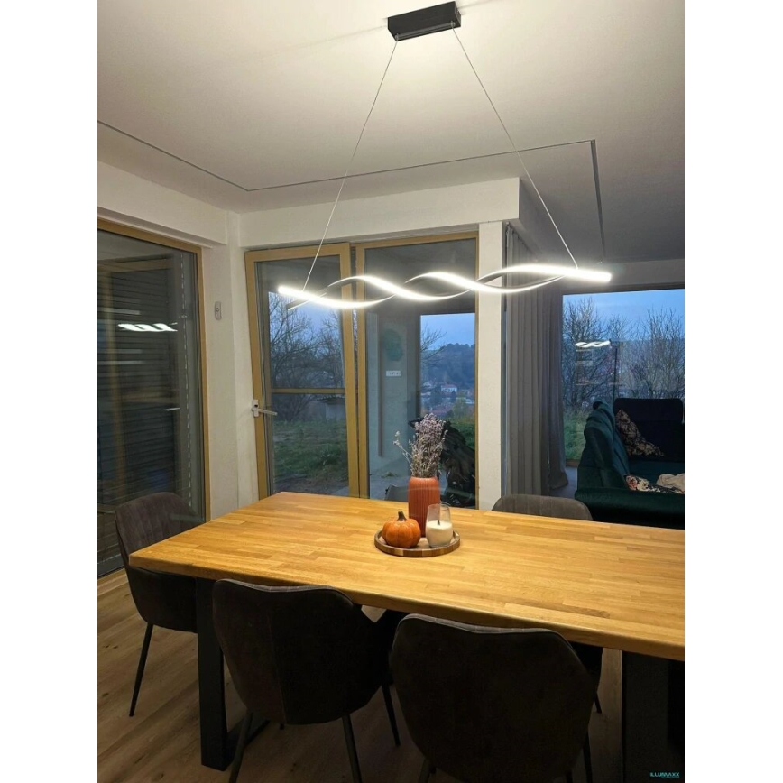 LED Lustr na lanku TWIST LED/37W/230V 4000K 120 cm zlatá