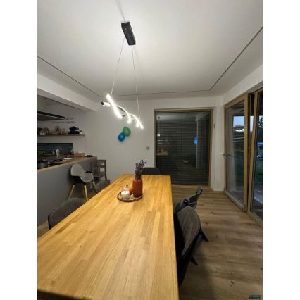 LED Lustr na lanku TWIST LED/37W/230V 4000K 120 cm zlatá