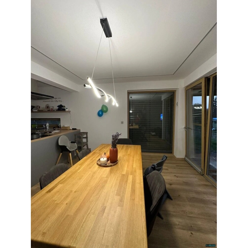 LED Lustr na lanku TWIST LED/37W/230V 4000K 120 cm zlatá