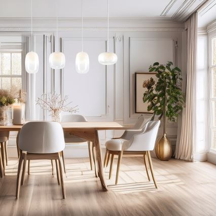 LED Lustr na lanku VASO LED/15W/230V bílá