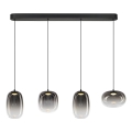 LED Lustr na lanku VASO LED/15W/230V černá/kouřová