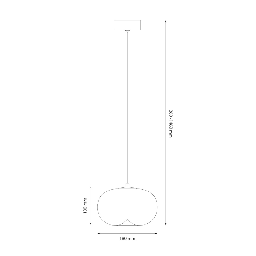 LED Lustr na lanku VASO LED/4W/230V pr. 18 cm zlatá/kouřová