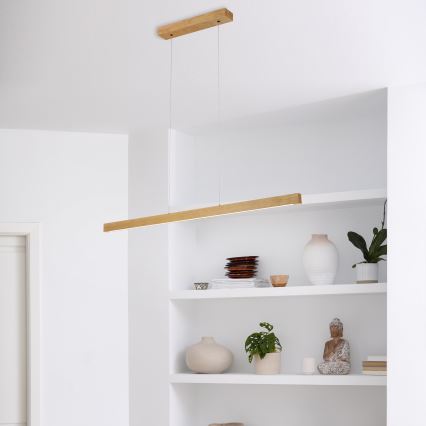 LED Lustr na lanku VERDE LED/18W/230V 3000K 106 cm dub