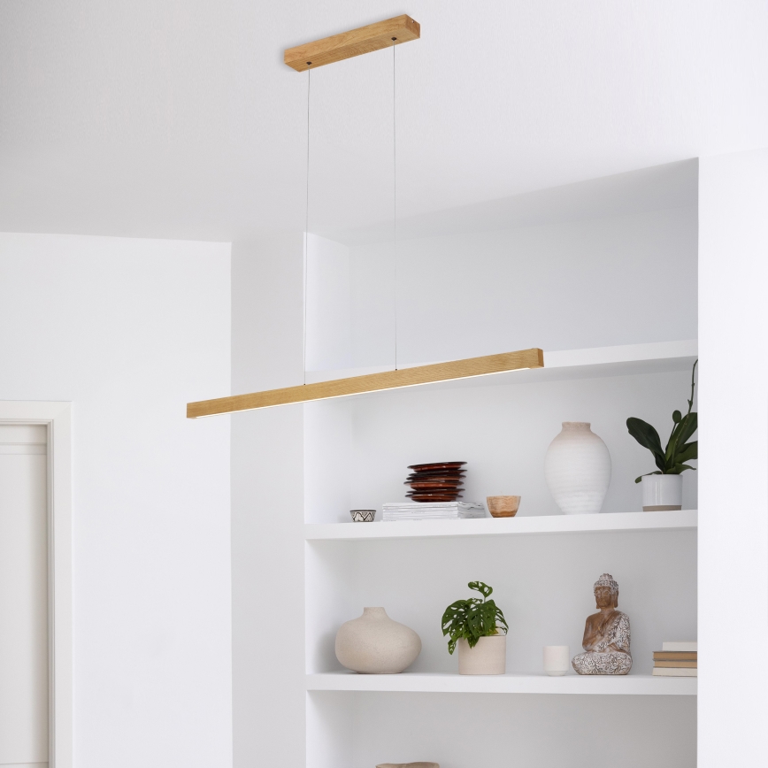 LED Lustr na lanku VERDE LED/18W/230V 3000K 106 cm dub