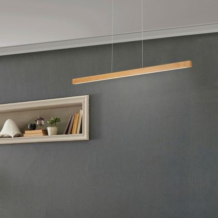 LED Lustr na lanku VERDE LED/18W/230V 3000K 106 cm dub