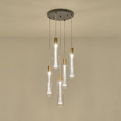 LED Lustr na lanku VIAL LED/38W/230V 3000K