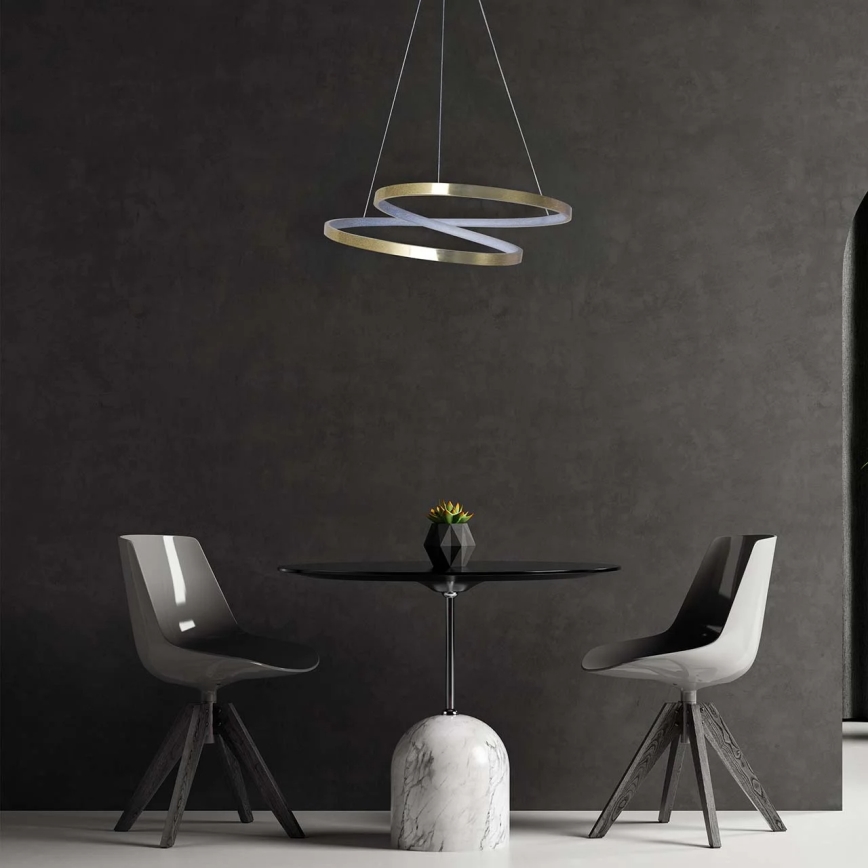 LED Lustr na lanku ZEFIRA LED/40W/230V 4000K pr. 50 cm zlatá