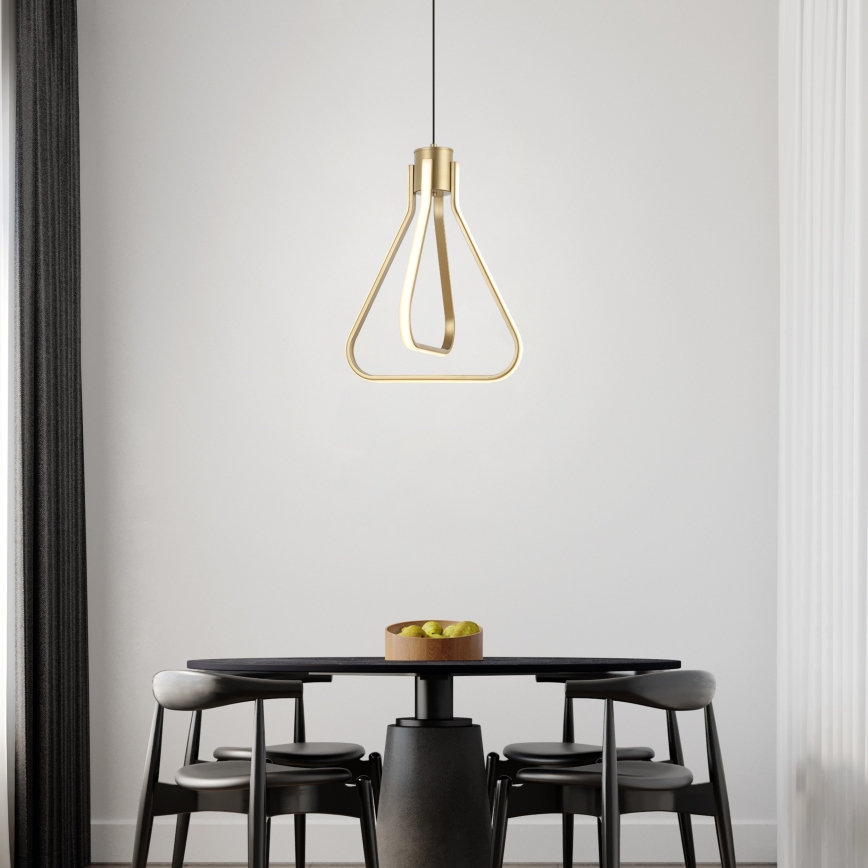 LED Lustr na lanku ZING LED/19W/230V zlatá