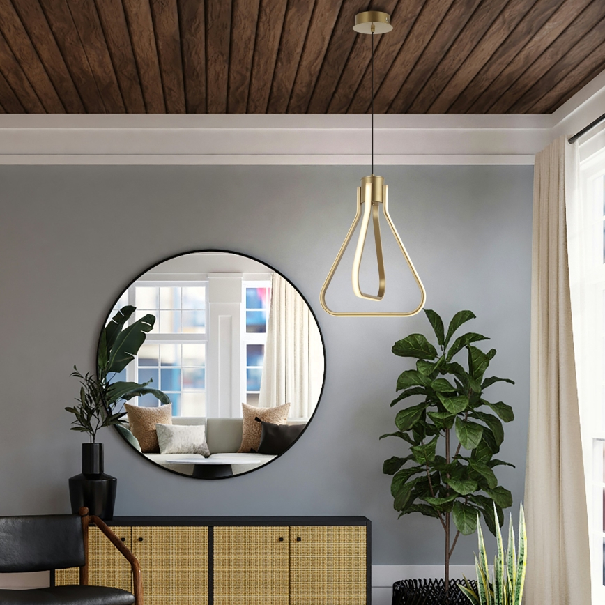 LED Lustr na lanku ZING LED/19W/230V zlatá