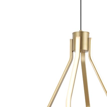 LED Lustr na lanku ZING LED/19W/230V zlatá