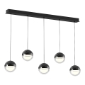 LED Lustr na lanku ZIREA LED/30W/230V černá