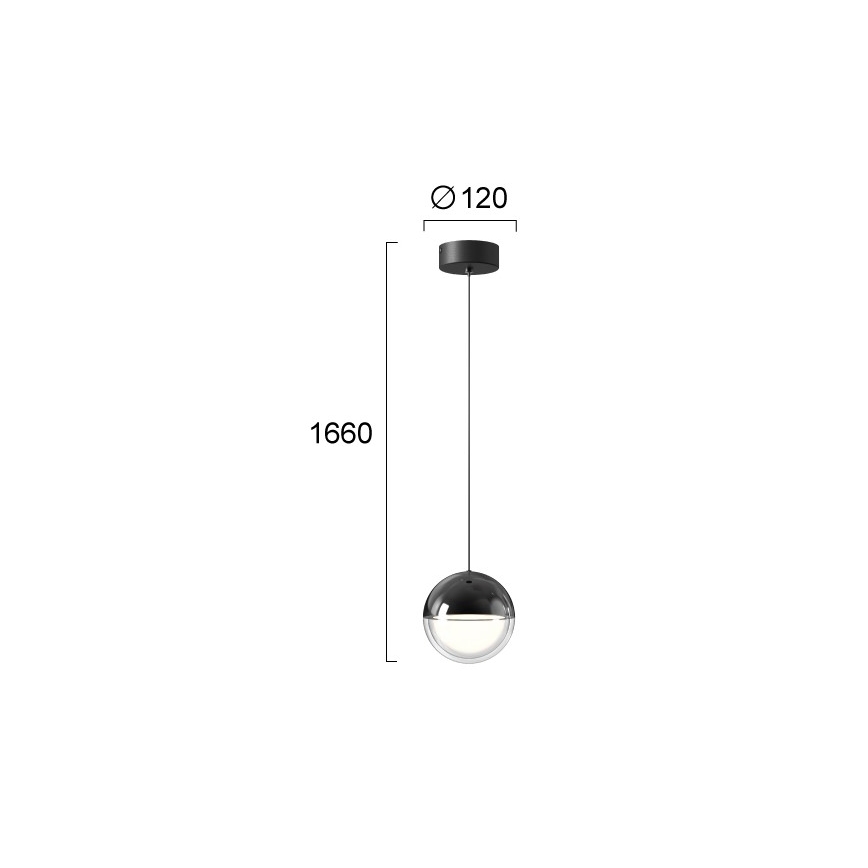LED Lustr na lanku ZIREA LED/7W/230V černá
