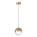 LED Lustr na lanku ZIREA LED/7W/230V zlatá
