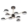 LED Lustr na tyči 8xLED/7W/230V + LED/6W 3000-6000K pr. 77 cm zlatá/černá