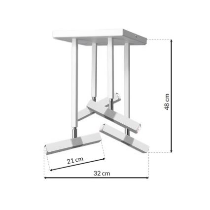 LED Lustr na tyči CASTRO 4xG9/7W/230V