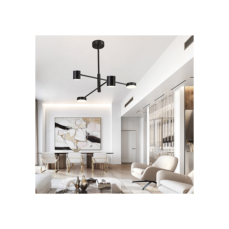 LED Lustr na tyči LED/24W/230V 3000K černá