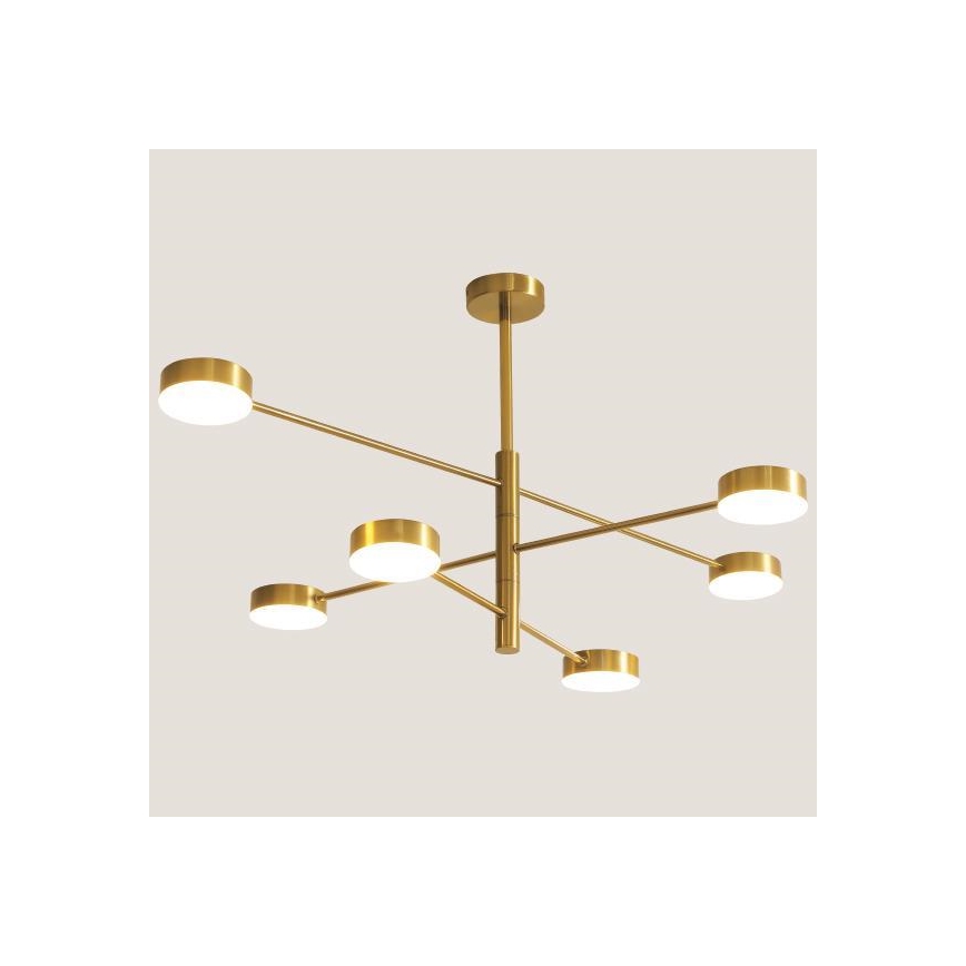 LED Lustr na tyči LED/30W/230V 3000K zlatá