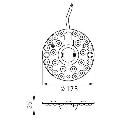 LED Magnetický modul LED/12W/230V pr. 12,5 cm 2700/3000/4000/5000/6500K