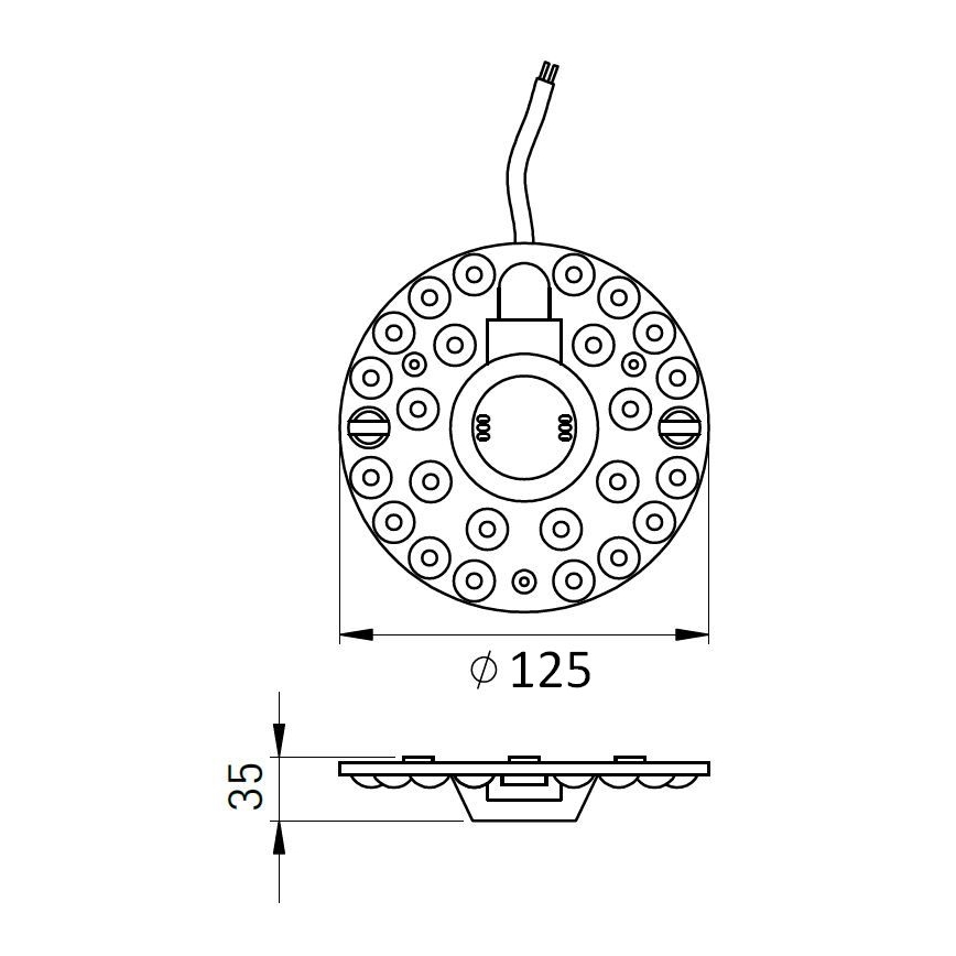 LED Magnetický modul LED/12W/230V pr. 12,5 cm 2700/3000/4000/5000/6500K