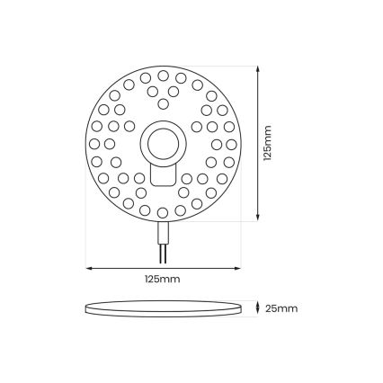 LED Magnetický modul LED/12W/230V pr. 12,5 cm 3000K