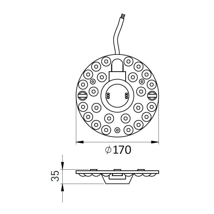 LED Magnetický modul LED/18W/230V pr. 17 cm 2700/3000/4000/5000/6500K