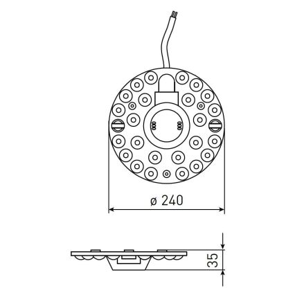 LED Magnetický modul LED/36W/230V pr. 24 cm 2700/3000/4000/5000/6500K