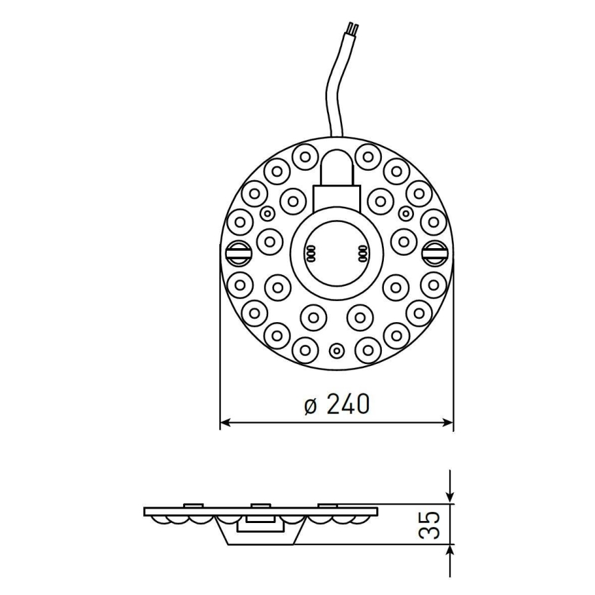 LED Magnetický modul LED/36W/230V pr. 24 cm 2700/3000/4000/5000/6500K