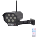 LED Maketa bezpečnostní kamery se senzorem a se solárním panelem LED/5W/5,5V 800 mAh IP65 + dálkové ovládání