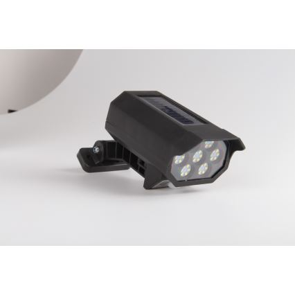 LED Maketa bezpečnostní kamery se senzorem a se solárním panelem LED/5W/5,5V 800 mAh IP65 + dálkové ovládání