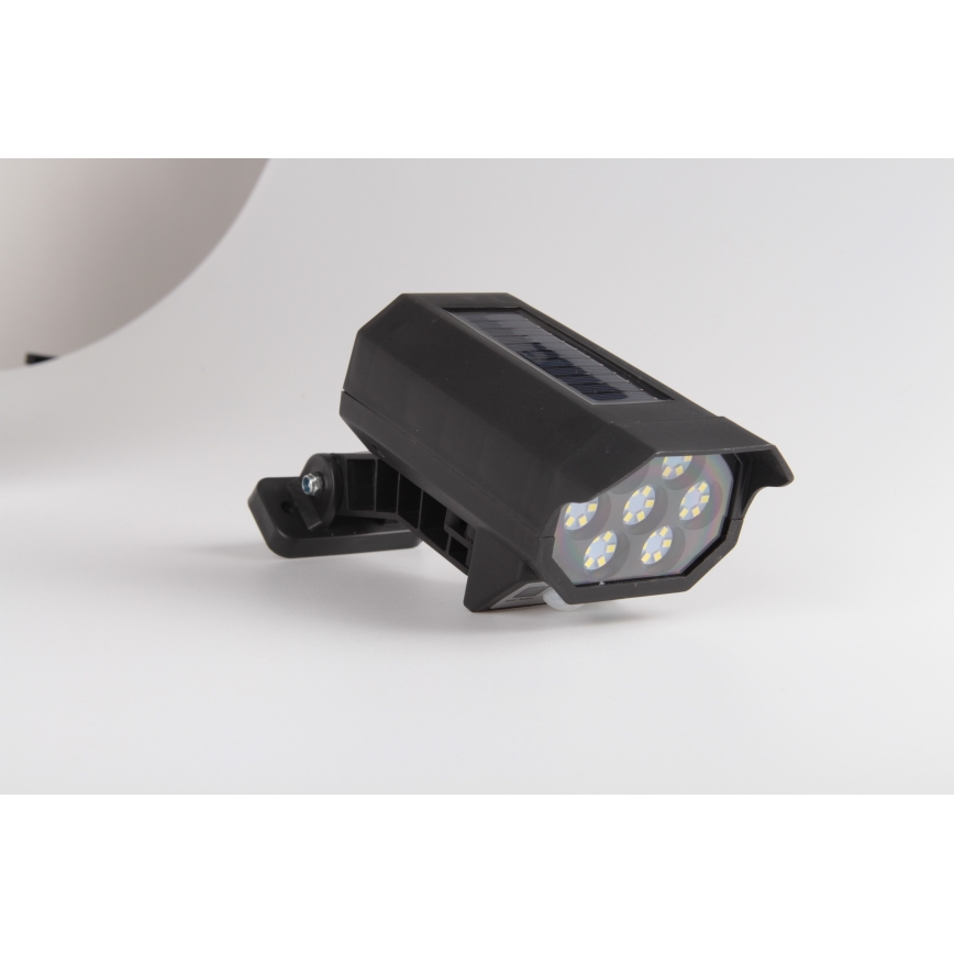 LED Maketa bezpečnostní kamery se senzorem a se solárním panelem LED/5W/5,5V 800 mAh IP65 + dálkové ovládání