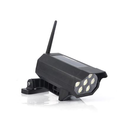 LED Maketa bezpečnostní kamery se senzorem a se solárním panelem LED/5W/5,5V 800 mAh IP65 + dálkové ovládání