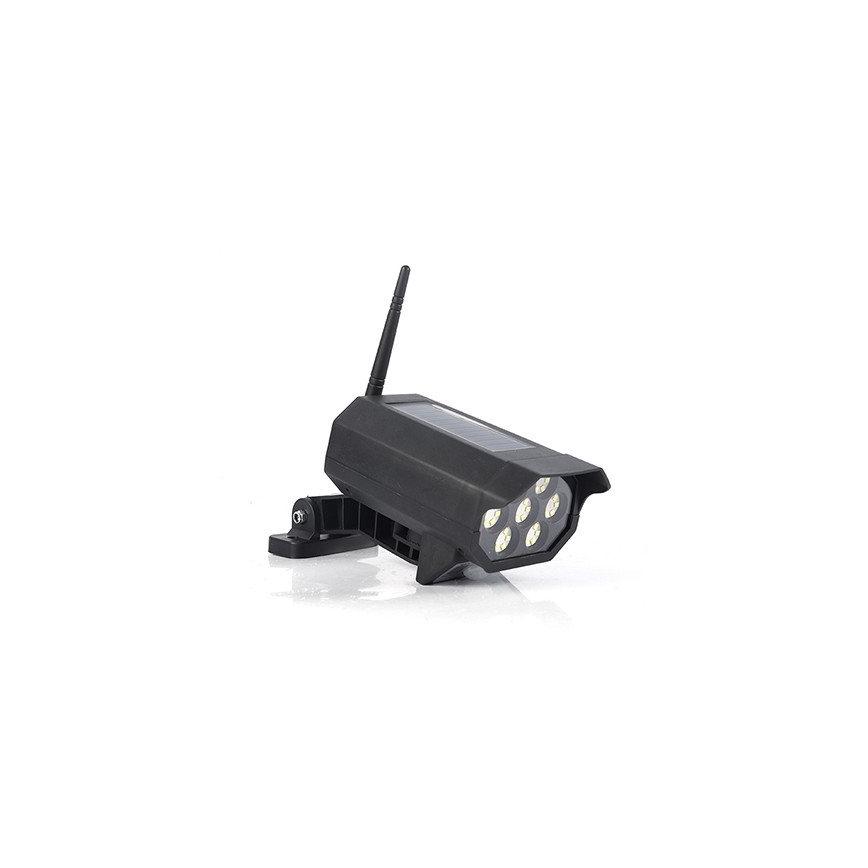 LED Maketa bezpečnostní kamery se senzorem a se solárním panelem LED/5W/5,5V 800 mAh IP65 + dálkové ovládání