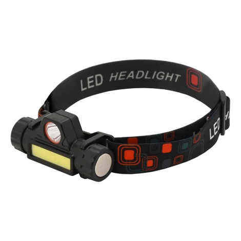 LED Nabíjecí čelovka LED/1200mAh černá/červená