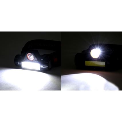 LED Nabíjecí čelovka LED/1200mAh černá/červená